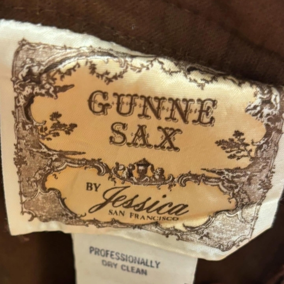 Vintage Brown Velvet Gunne Sax Corset Dress Size 5 (XXS-XS) - Picture 7 of 7